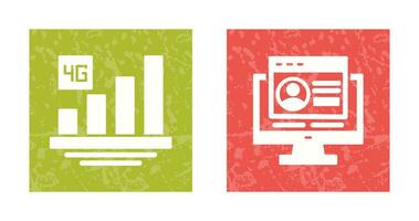 4 g et s'identifier icône vecteur