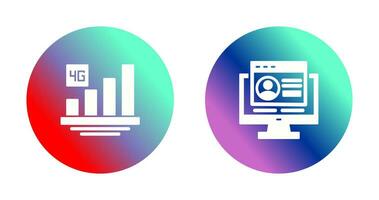 4 g et s'identifier icône vecteur