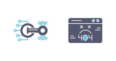 chiffrement et 404 Erreur icône vecteur