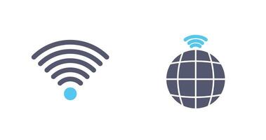 signal sur utilisateur et global signaux icône vecteur