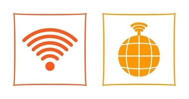 signal sur utilisateur et global signaux icône vecteur