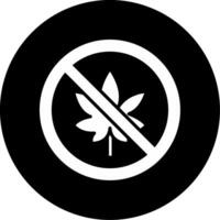 non cannabis vecteur icône