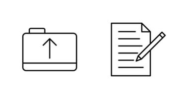 dossier et Éditer document icône vecteur