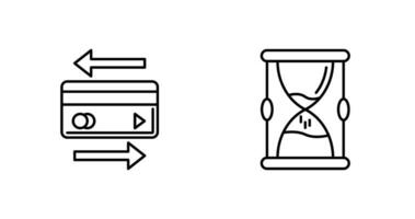 transaction et Sablier icône vecteur