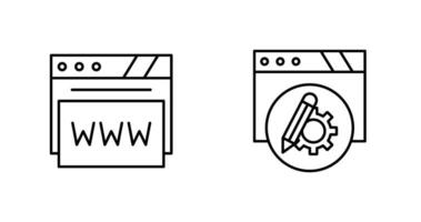 réglage et la toile navigateur icône vecteur