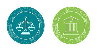 équilibre et tribunal icône vecteur