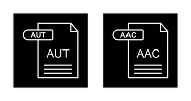 aac et aut icône vecteur