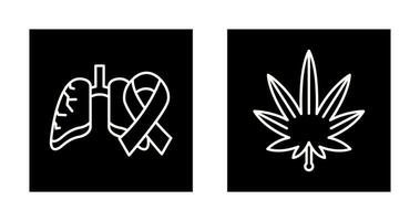 cancer et cannabis icône vecteur