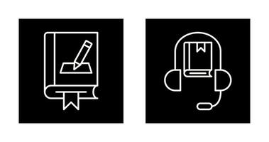 édition et l'audio livre icône vecteur