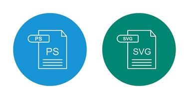 ps et svg icône vecteur