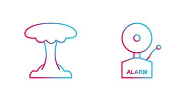 explosion et alarmes icône vecteur