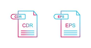 cdr et eps icône vecteur