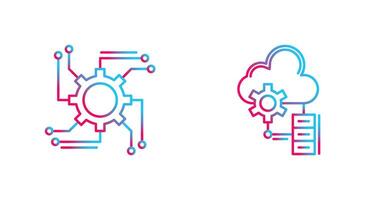 automatisation et gros Les données icône vecteur