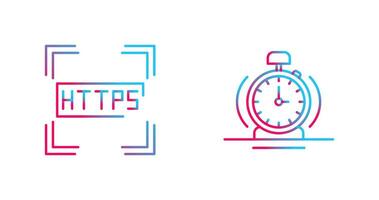 https et alarme icône vecteur