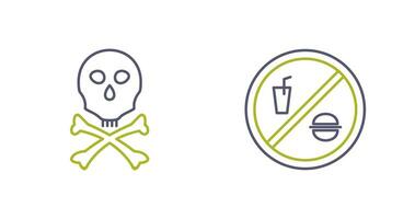 décès signe et non nourriture ou boisson icône vecteur