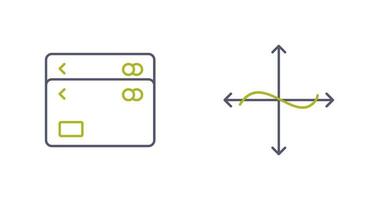 plusieurs cartes et graphique icône vecteur