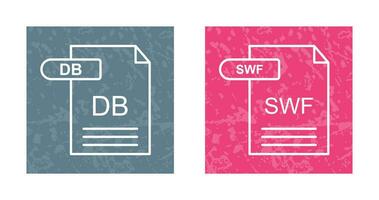 db et swf icône vecteur