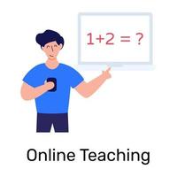 enseignement et scolarisation en ligne vecteur