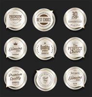 Badges et étiquettes de luxe premium vecteur