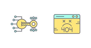 chiffrement et 404 Erreur icône vecteur