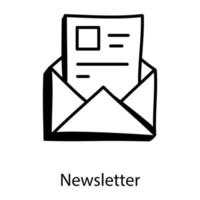 newsletter et e-mail vecteur