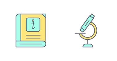 information et microscope icône vecteur