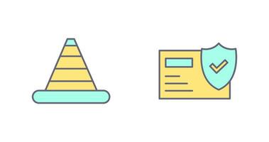 circulation cône et Sécurité icône vecteur