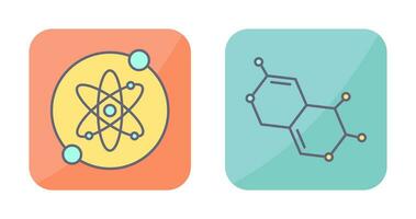 proton et molécule icône vecteur