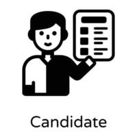 candidat et avatar vecteur