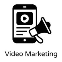 marketing vidéo mobile vecteur