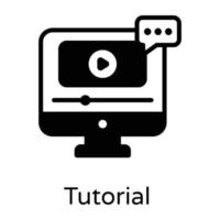 tutoriel vidéo en ligne vecteur