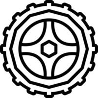 icône de ligne pour roue vecteur