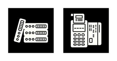 classeurs et pos Terminal icône vecteur