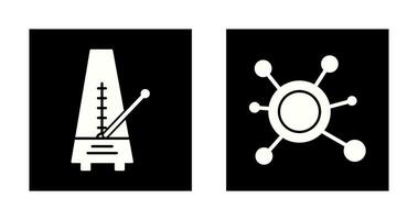 métronome et molécule icône vecteur