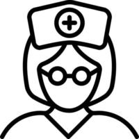 icône de ligne pour infirmière vecteur