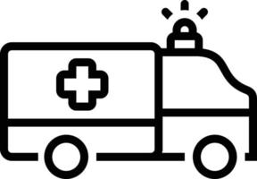 icône de ligne pour ambulancier vecteur