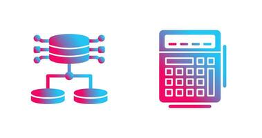 structuré Les données et calculatrice icône vecteur