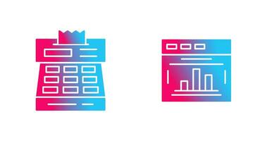 statistiques et check-out icône vecteur
