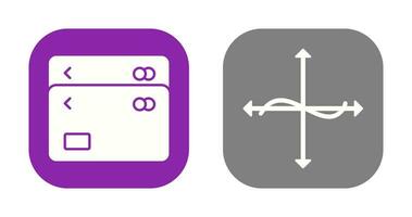 plusieurs cartes et graphique icône vecteur