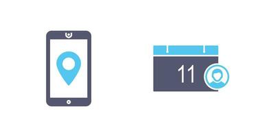 GPS un service et un événement la gestion icône vecteur