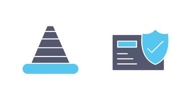 circulation cône et Sécurité icône vecteur