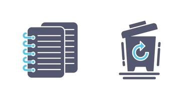 Remarques et poubelle icône vecteur