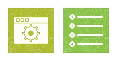 réglages et numéroté listes icône vecteur