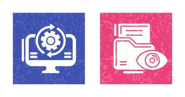 synchronisation et Les données visualisation icône vecteur