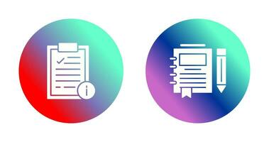 Info et journal icône vecteur