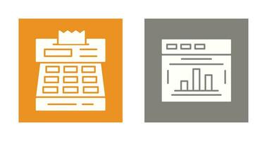statistiques et check-out icône vecteur