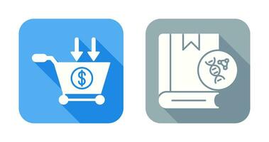 Commerce et ADN icône vecteur