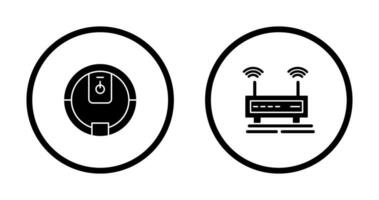 Puissance bouton et Wifi signaux icône vecteur