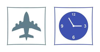 avion et temps icône vecteur