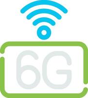 6g réseau Créatif icône conception vecteur